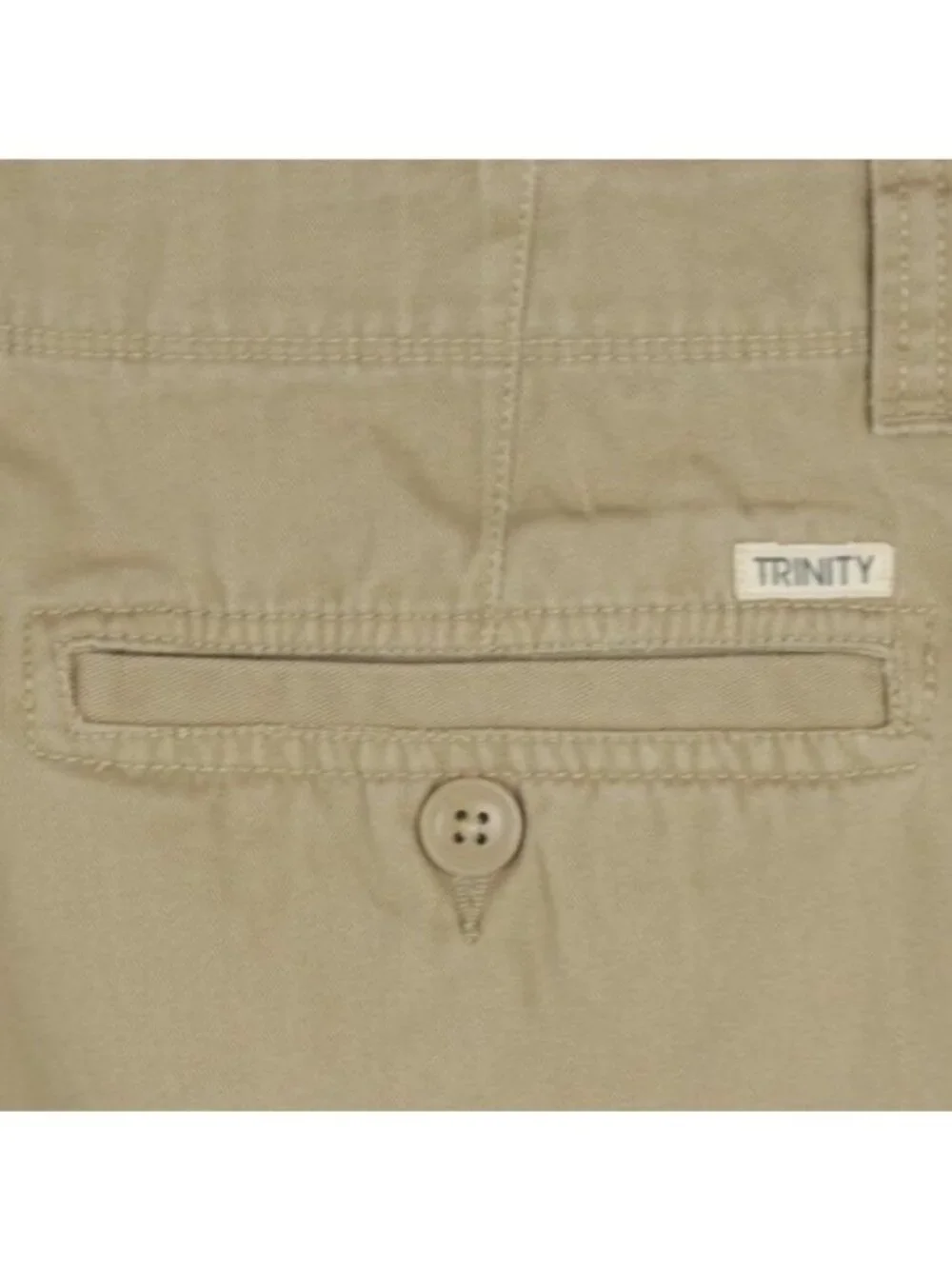 Trinity Men's Size 42 Tan Woven Cotton Twill Breathable Casual Cargo Shorts